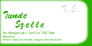 tunde szelle business card